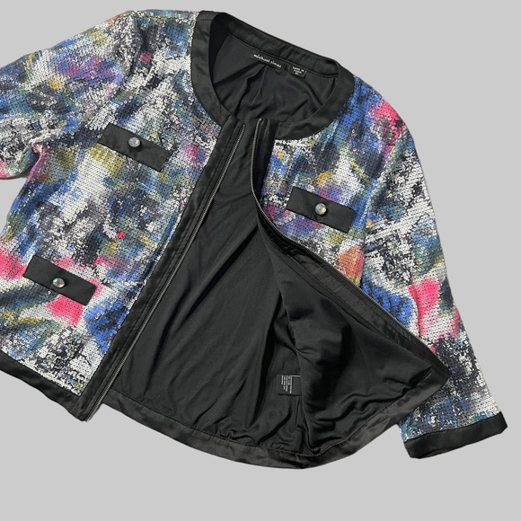 Michael Simon Sequin Jacket Zip Front - Picture 6 of 7